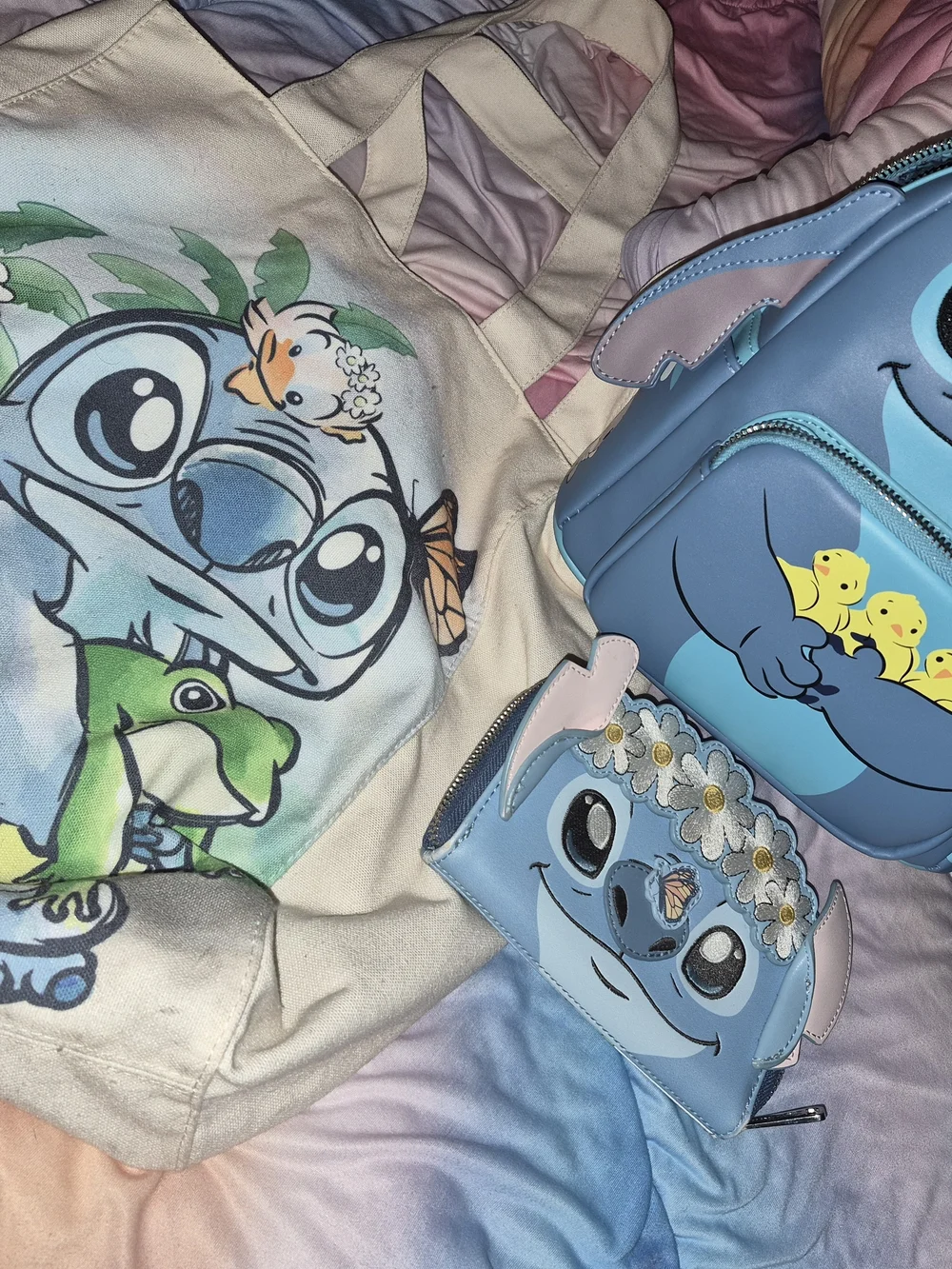 Loungefly Easter Stitch  Backpack and Wallet Set